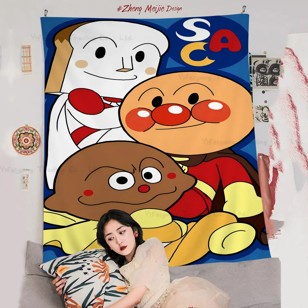Cute Cartoon A-Anpanman Tapestry Art Printing Science Fiction Room Home Decor