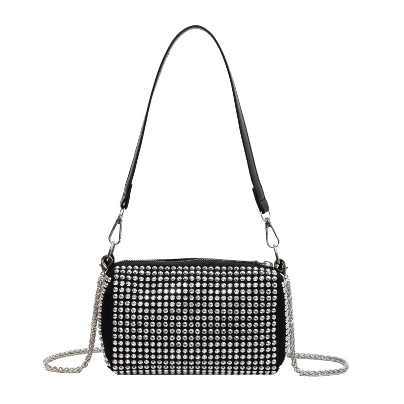 

Маленькая сумка через плечо из искусственной кожи для женщин, модные женские мессенджеры, роскошная дизайнерская дамская сумочка со стразами