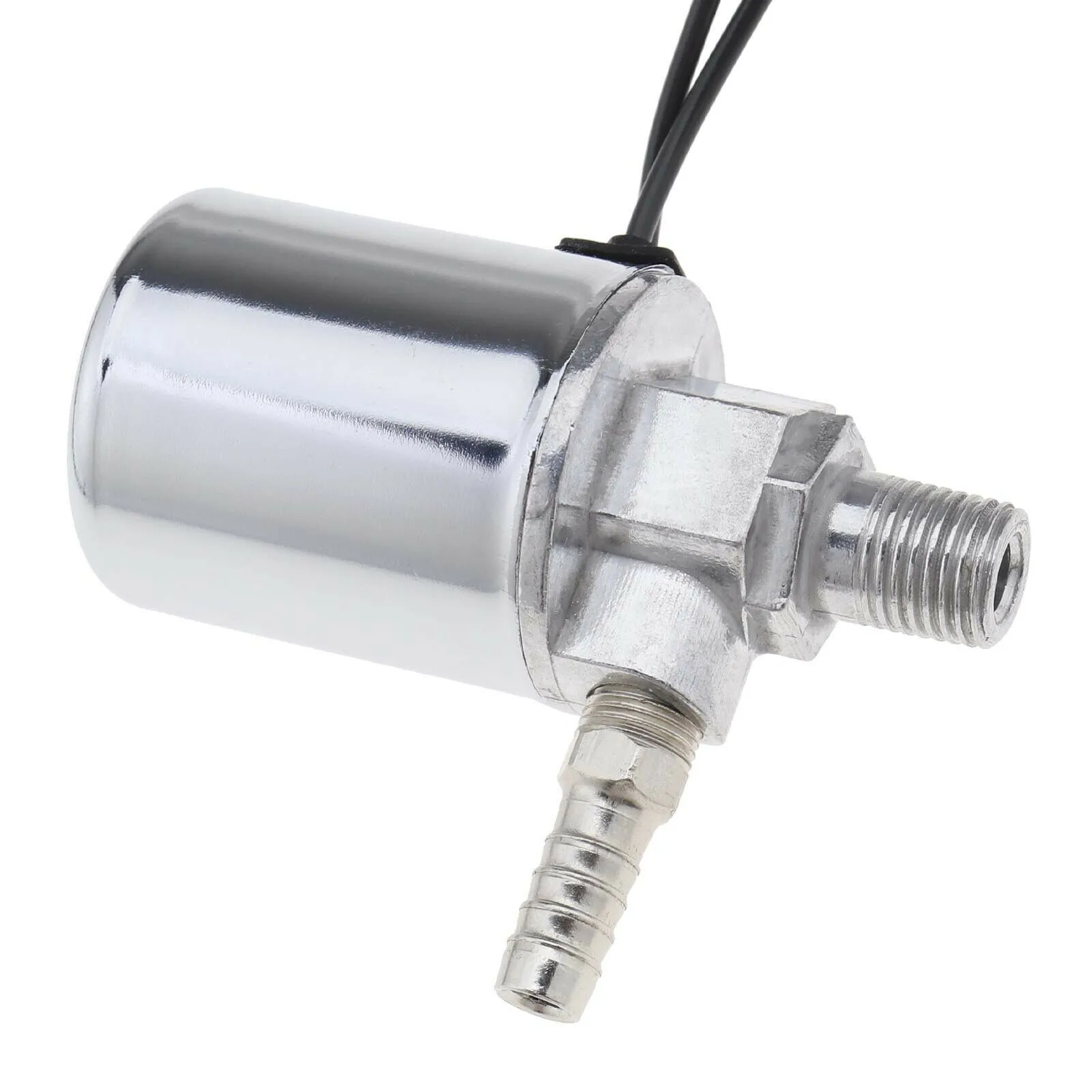 1/4\" Chrome Plated Air Horn Electric Solenoid Valve 12v/24v For Truck/VAN Air Horn Electric Solenoid Valve Barb Adaptor
