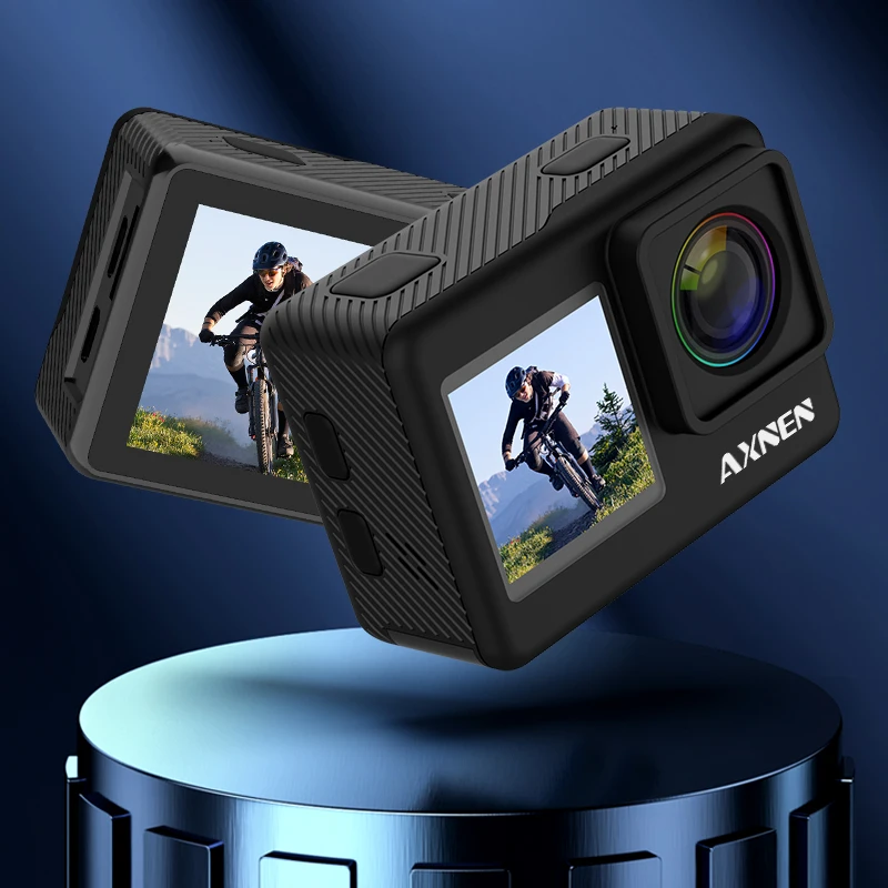Экшн-камера AXNEN A10 Ultra HD 4K 30FPS 20MP Vlog с сенсорным экраном и дистанционным управлением