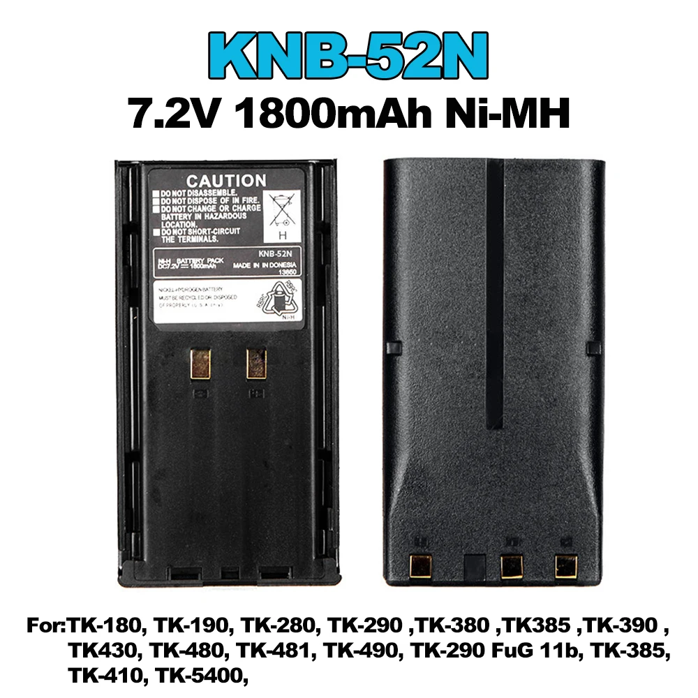 Новый Ni-MH аккумулятор 7 2 В 1800 мАч KNB-52N для рации KENWOOD TK180 TK280 TK380 TK480 TK490 KNB-16A KNB-17A KNB-17N