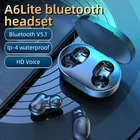 Беспроводные наушники A6 Lite tws, Bluetooth наушники, спортивные наушники-вкладыши, гарнитура с микрофоном и зарядным боксом, наушники для всех смартфонов