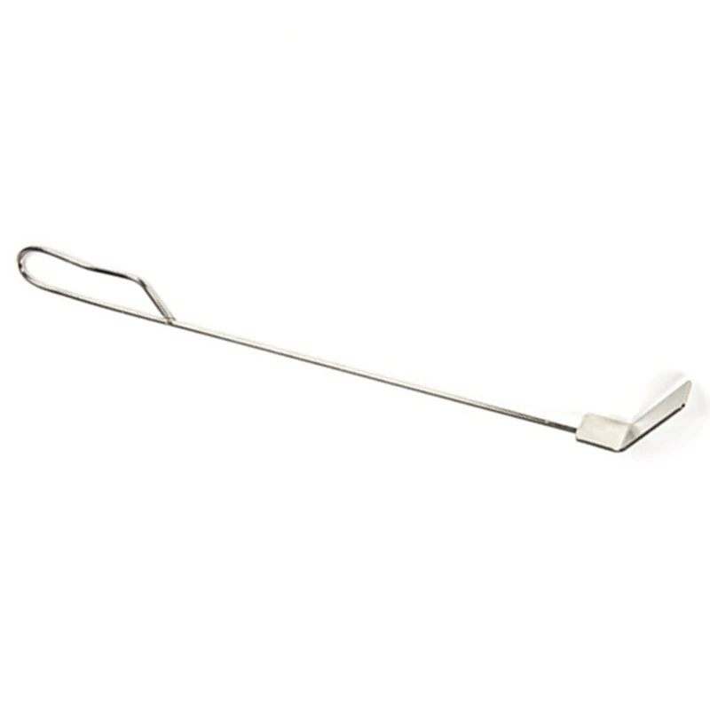 

HOT-Stainless Steel Charcoal Ash Rake BBQ Ash Tool Rake Poker For Joe Charcoal Smoker Wood Burning Stove Silver