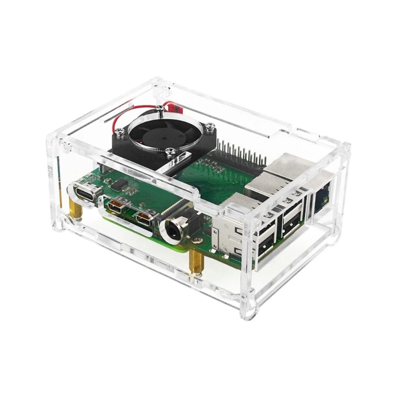 

forRaspberryPi CM4 to Pi4B Board Expansion Adapter with Camera andDSI Interfaces Cooling Fan Case Dropship