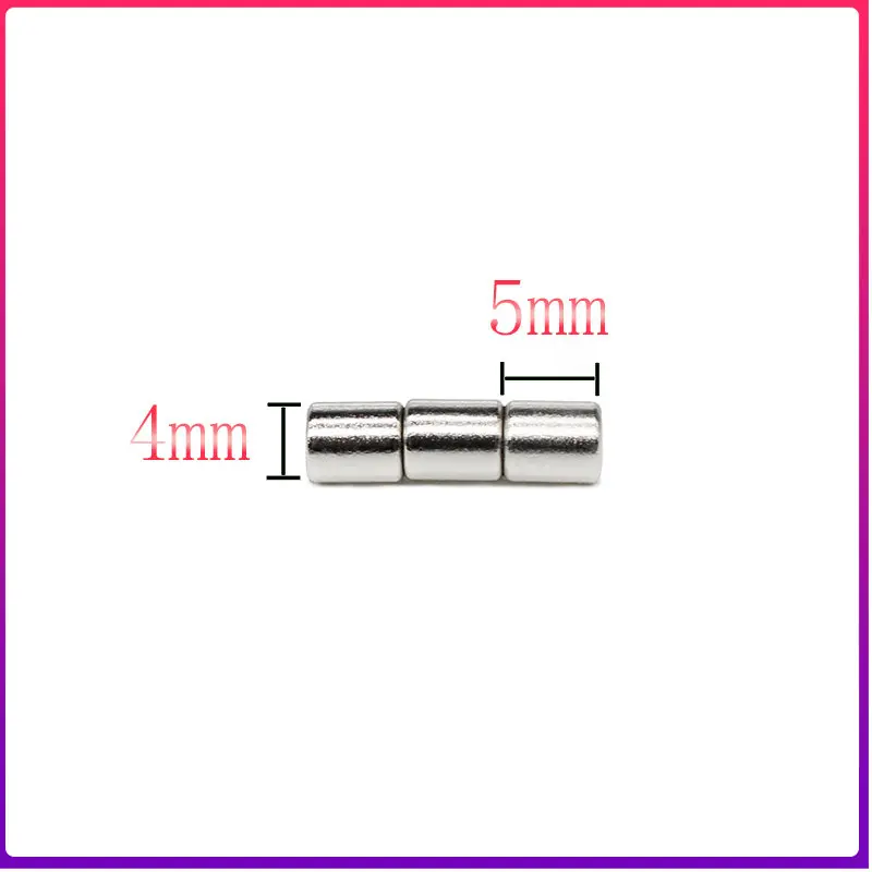 

20/50/100/200/500/1000PCS 4x5 Round Rare EarthMagnets Disc N35 Small Round Fridge Permanent Neodymium Magnet Strong 4x5mm 4*5