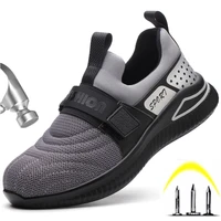 dropshipping new work safety shoes men indestructible work shoes sneakers men steel toe shoes anti puncture security footwear