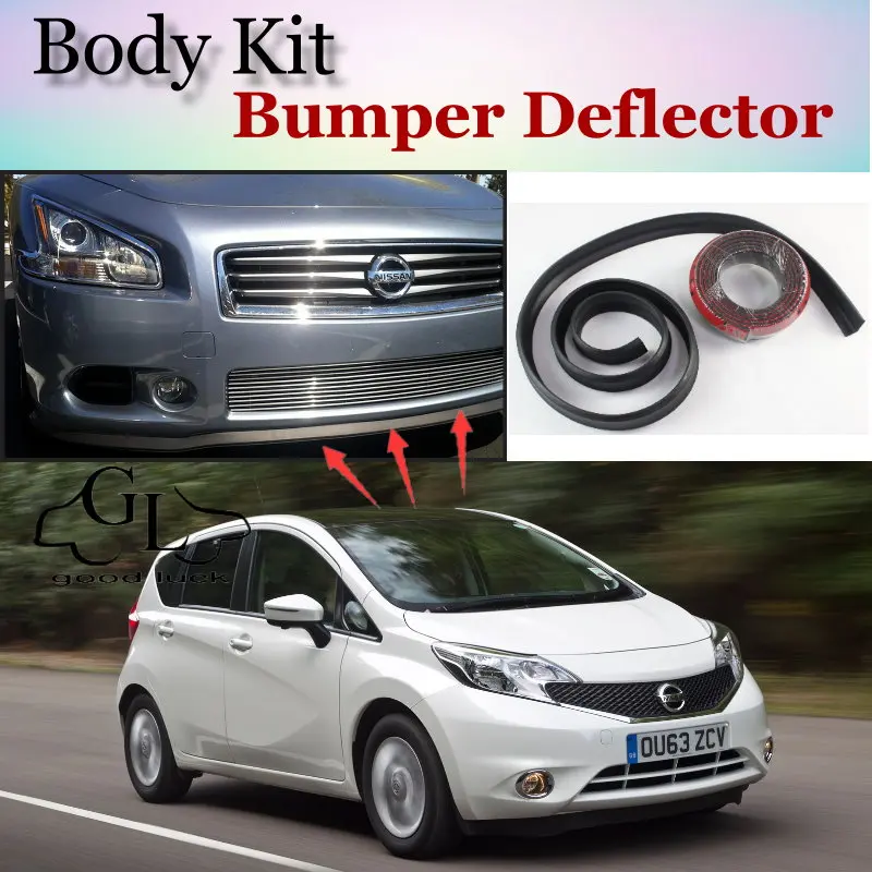 

Дефлектор губ бампера для Nissan Versa Note/Tone, юбка переднего спойлера для вентиляторов TopGear, тюнинг автомобиля, комплект кузова/полоса