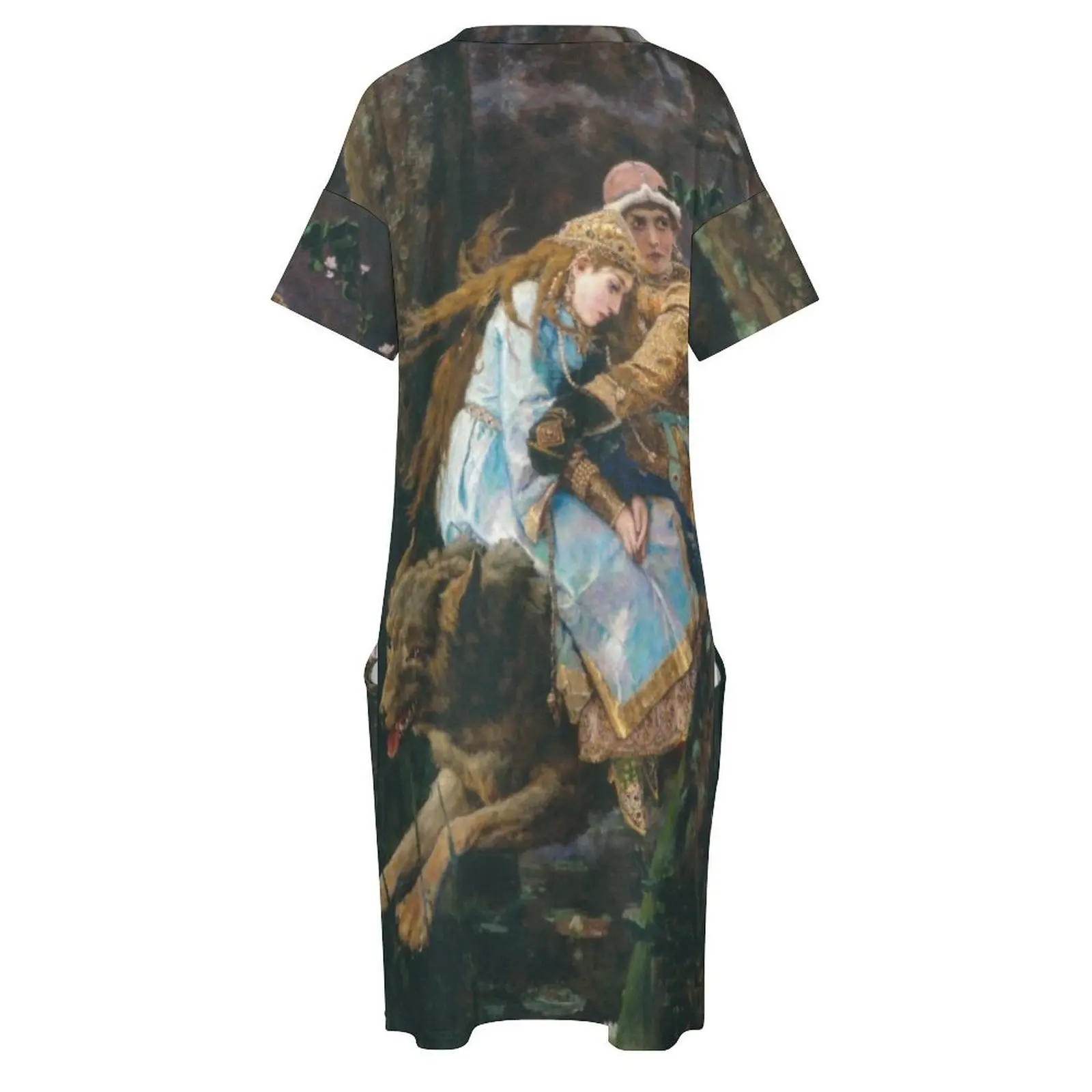 Женское свободное платье из полиэстера и спандекса Ivan Tsarevich Riding the Grey Wolf Viktor Vasnetsov