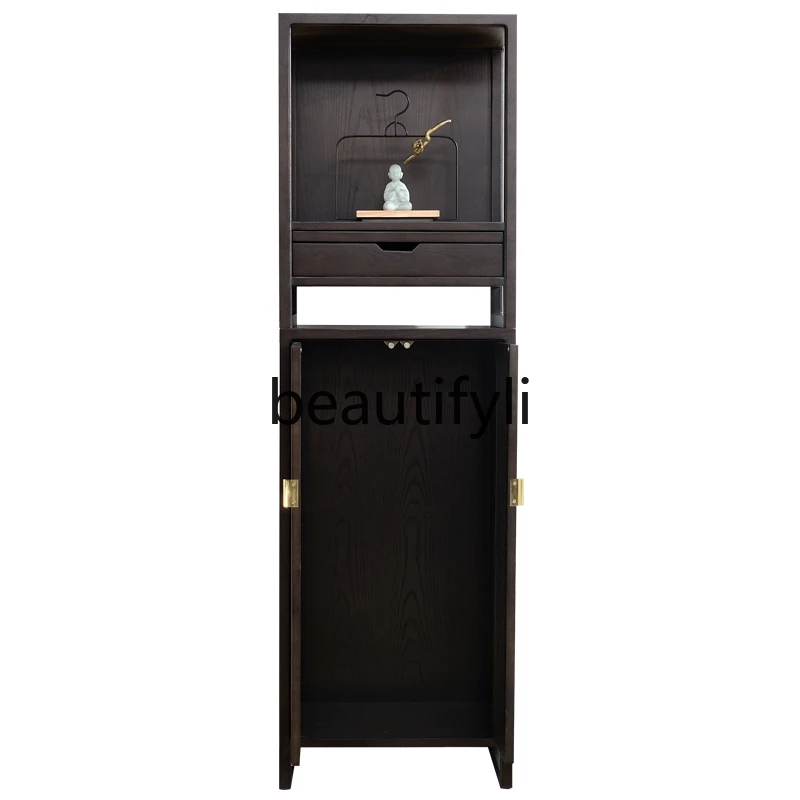 Буддийский храм Гуаньинь новый китайский вертикальный шкаф из цельного дерева