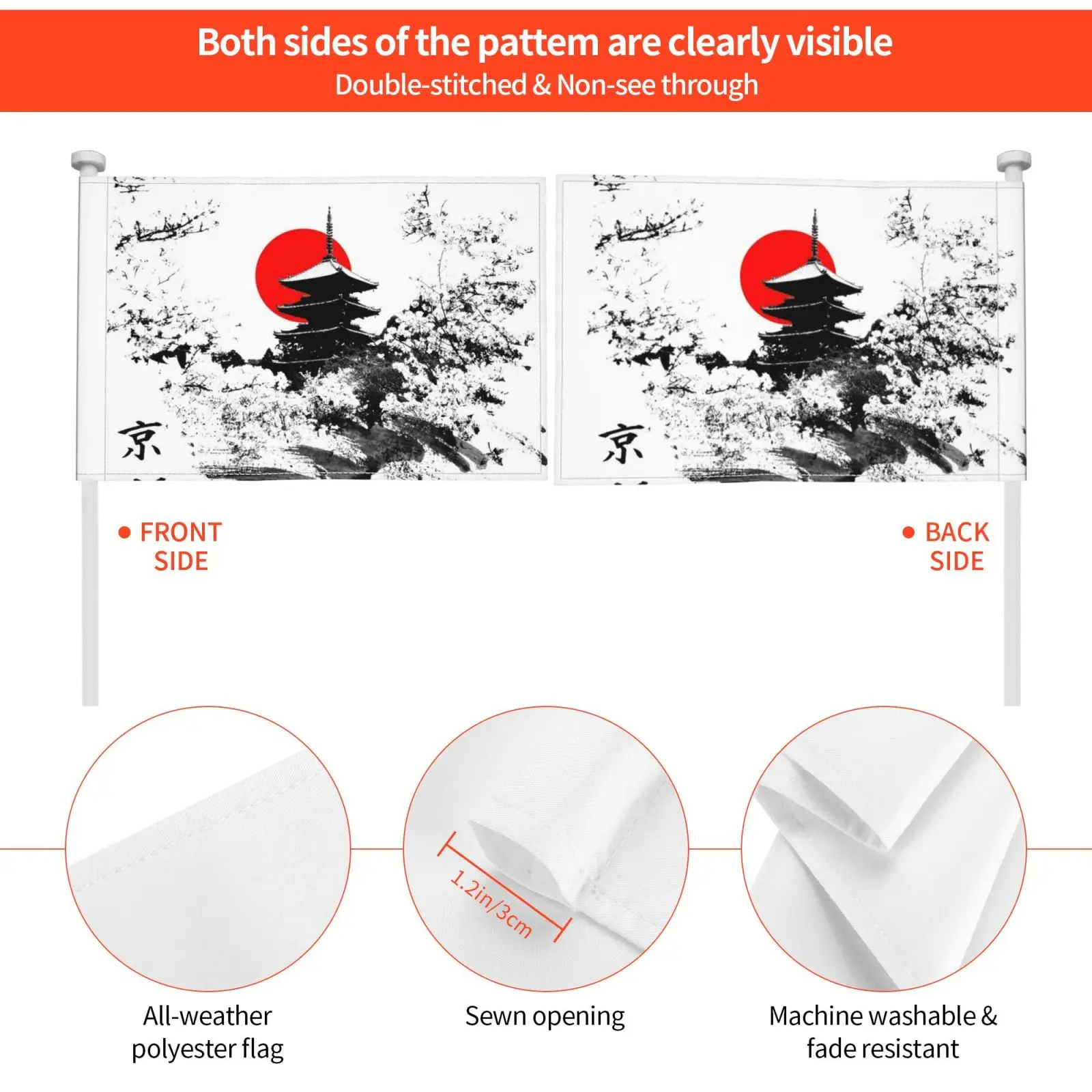Флаг старой столицы в киоте флаг автомобиля забавный японский Киотский