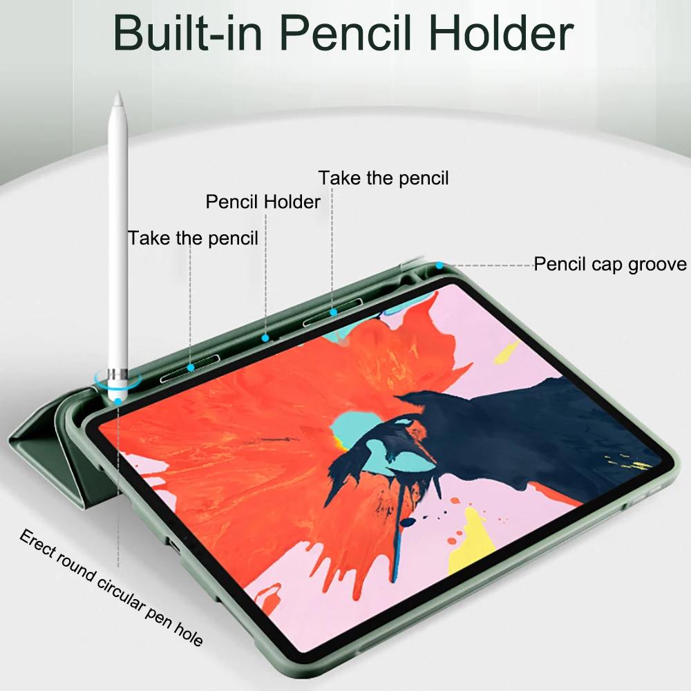 Чехол с держателем для карандаша iPad Pro 11 2-го поколения 2020 A2228/A2068 чехол планшета Air4