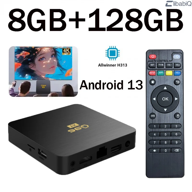 Фото ТВ-бокс Q96 X1 Smart HD 4K 3D AllWinner H3 Quad-core 4G WiFi 8GB 128GB Android 13 Мультимедийный плеер Set Top Box IPTV №2