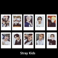 kpop new boys group stray kids polaroid cards photo cards handbook materials homemade white frame cards postcards gifts lee know
