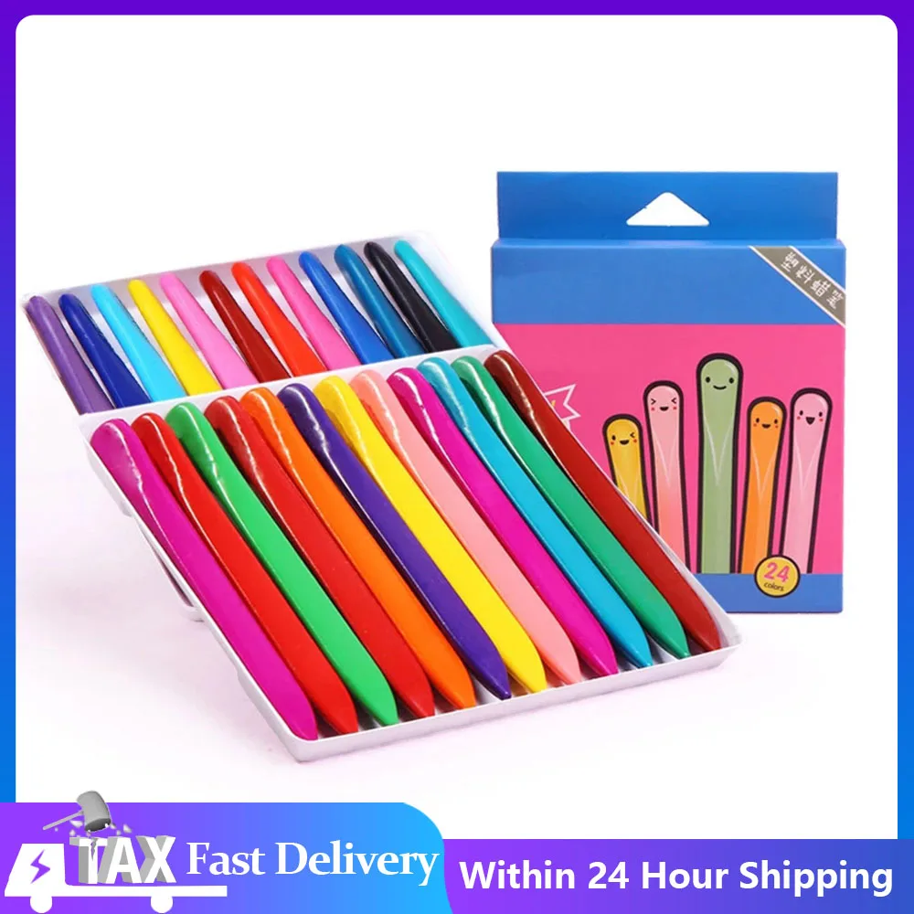 

Colors Supplies 36 Children Colouring Students Crayons Triangular Stationery Triangular School Kids For Pencil Safe Non-toxic