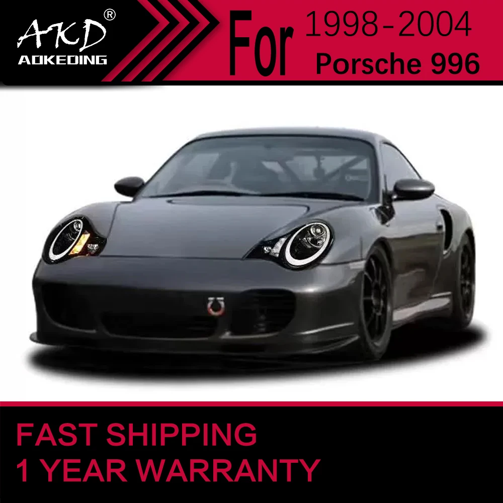 Автомобильные фары для Porsche 996 TURBO светодиодный 1998-2004 911 передняя фара Drl объектив