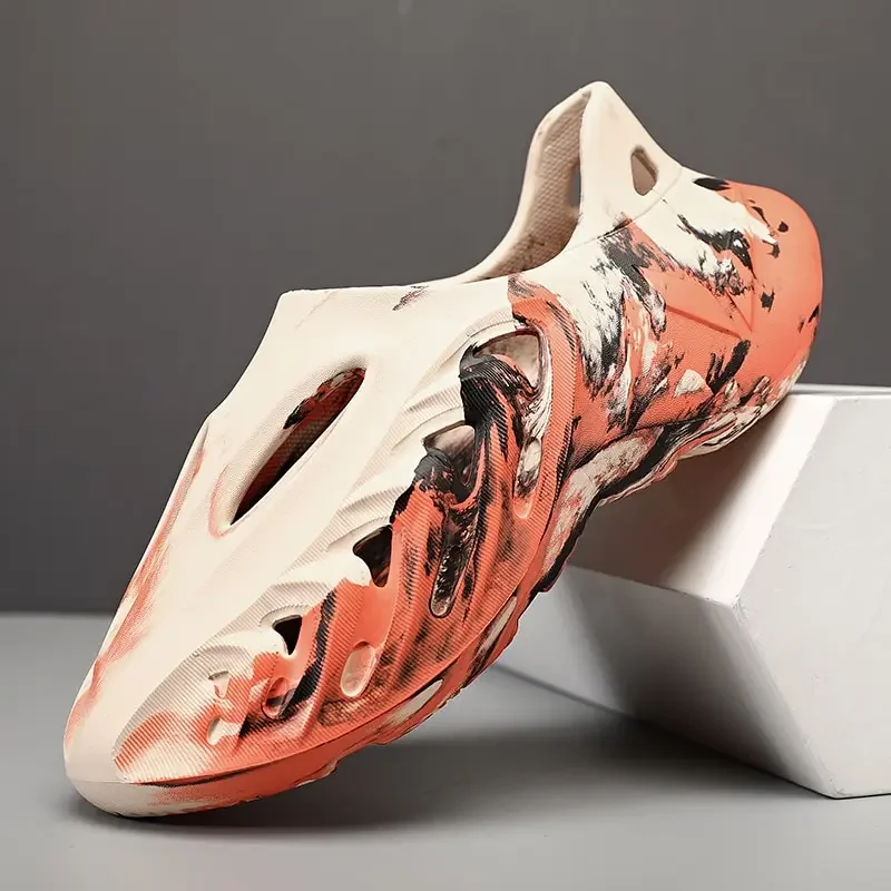 Сандалии унисекс из ЭВА ажурные босоножки для сада и пляжа окрашенные на завязке