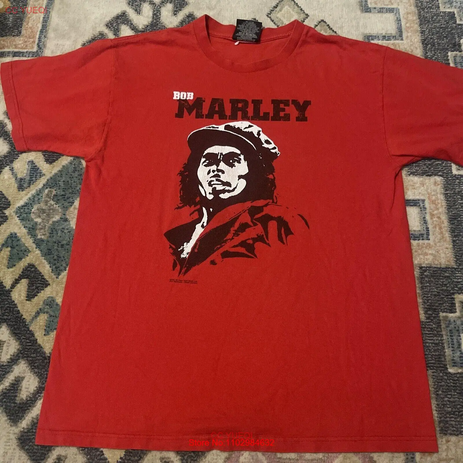 Боб Марли винтажная Zion рубашка для взрослых большой L Красный раста регги США