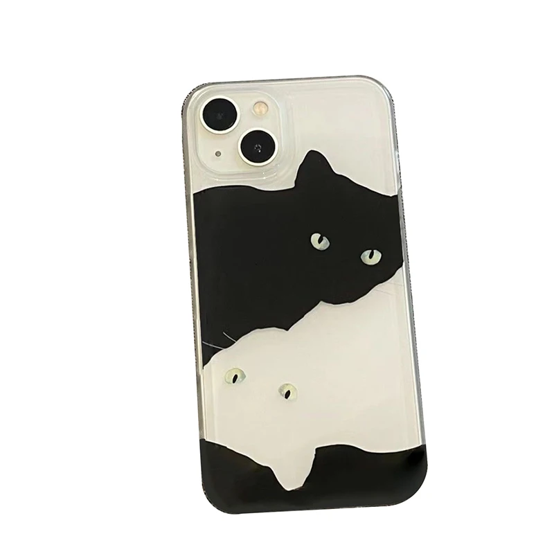 

Painted Cute Retro Cat Women'S Phone Shockproof Case For Iphone 14 11 12 13 Pro Xs Max 7 8 Plus X Xr Lens Protection Soft Fundas