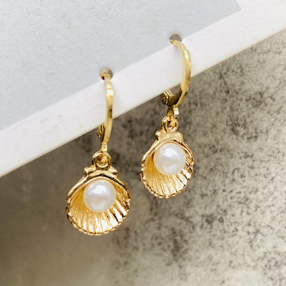 Золотые серьги-капельки Chenya