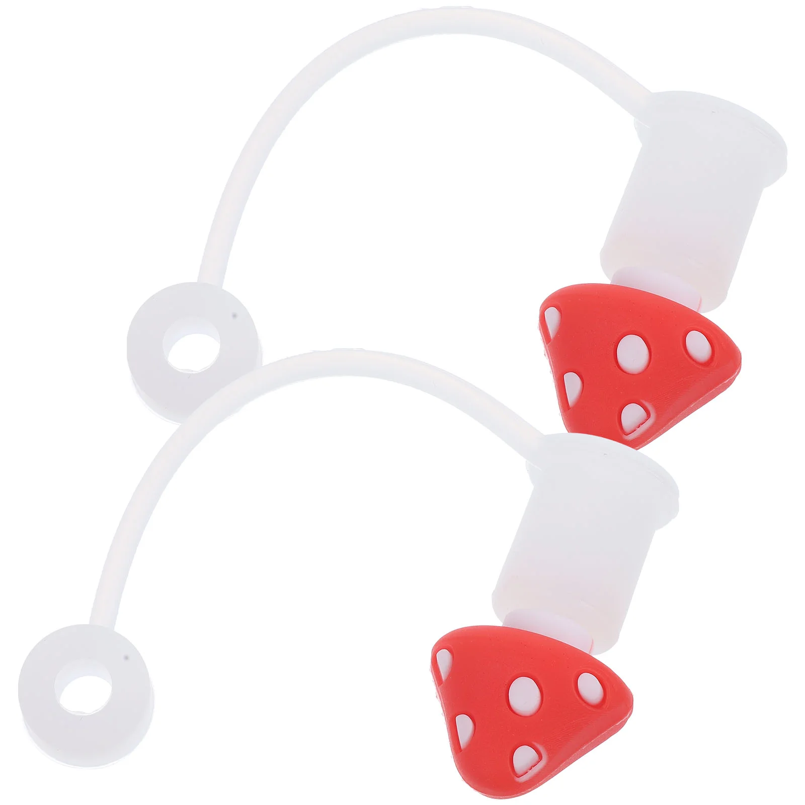 

2 Pcs Gift Silicone Straw Cup End Protectors Straight Tips Silica Gel Reusable Drinking Covers Lid Banquet Dust Plugs Caps