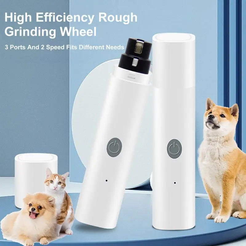 

Dog Nail Grinder Rechargeable USB Charging LED Light Pet Quiet Cat Paws Nail Grooming Supplies For Small Medium Large Dogs