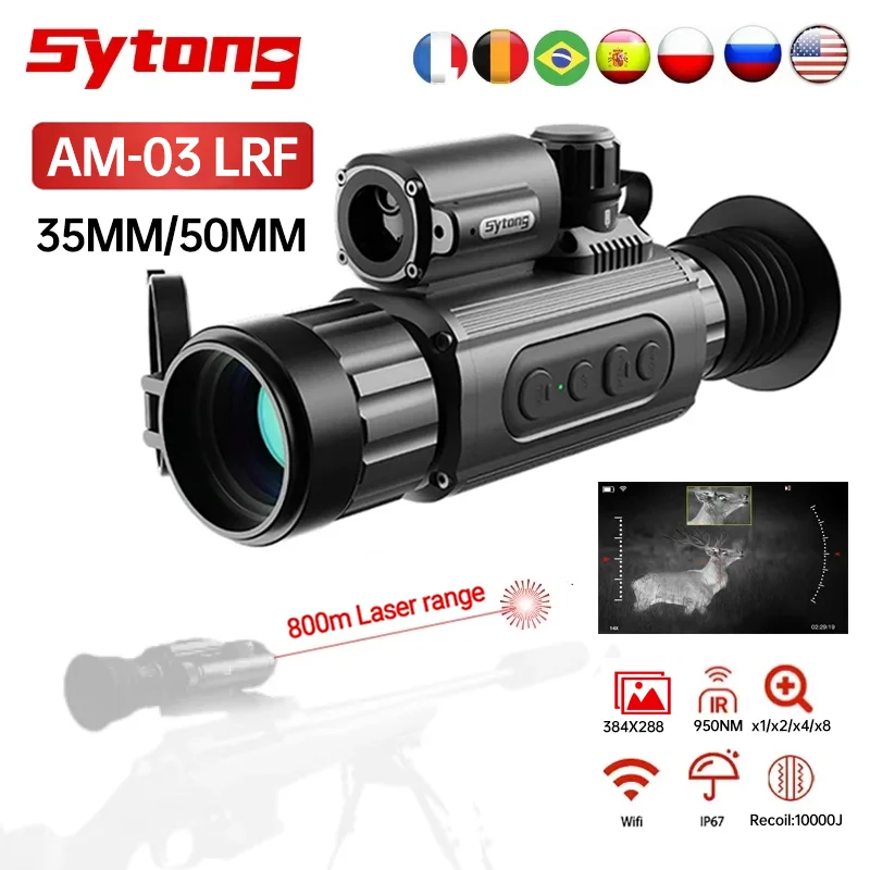 

Sytong AM03 Thermal Imager for Hunting WiFi Night Vision Infrared Thermal Scope VS HT C8 Monocular Riflescope Outdoor with Laser