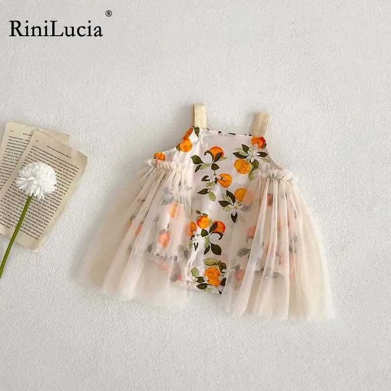

Newborn Baby Toddler Romper Girls Dress Spring Summer Floral Mesh Jumpsuit Kids Sleeveless Bodysuit Children Clothes