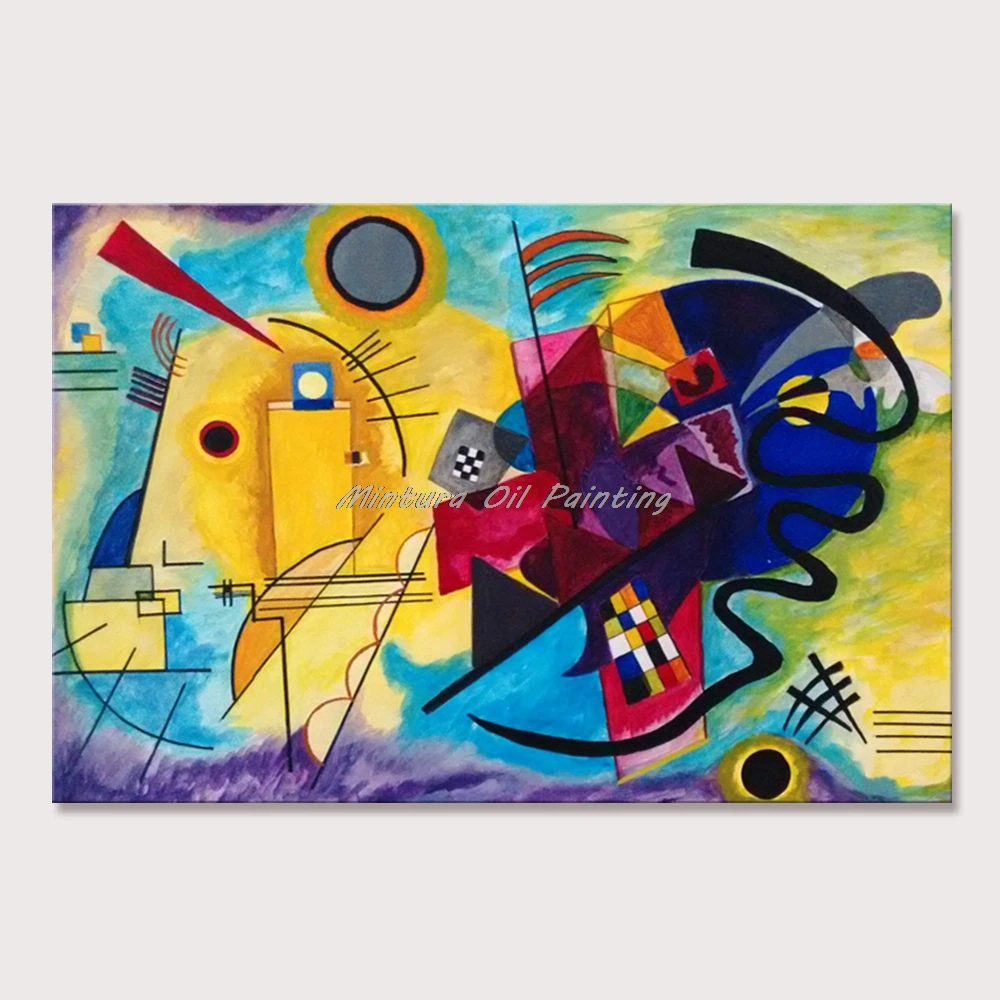 

Mintura Wall Picture for Living Room Oil Paintings on Canvas Hand-Painted Abstract Expressionism Hotel Decor Wall Art No Frame