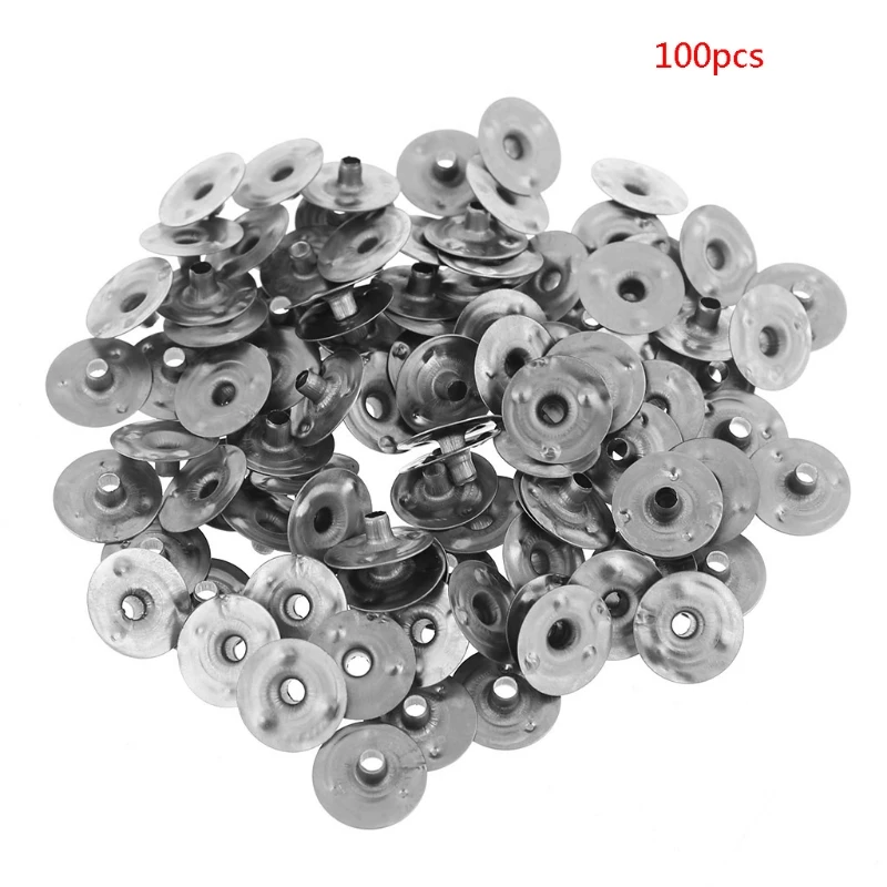 

100/200Pcs Candle Wick Metal Sustainer Wick Tabs Silver For Candle Making Gift G99A