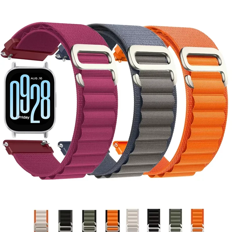 Фото Alpine Loop для Samsung Galaxy Watch 7/FE/6/5Pro/4 Classic/Xiaomi Watch S4, нейлоновый браслет Redmi Watch 5, ремешок Active/Lite №1