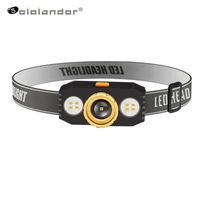 zoomable built in battery camping powerful xpe led headlamp cob usb rechargeable headlight 4 modes flash torch head lamp lantern