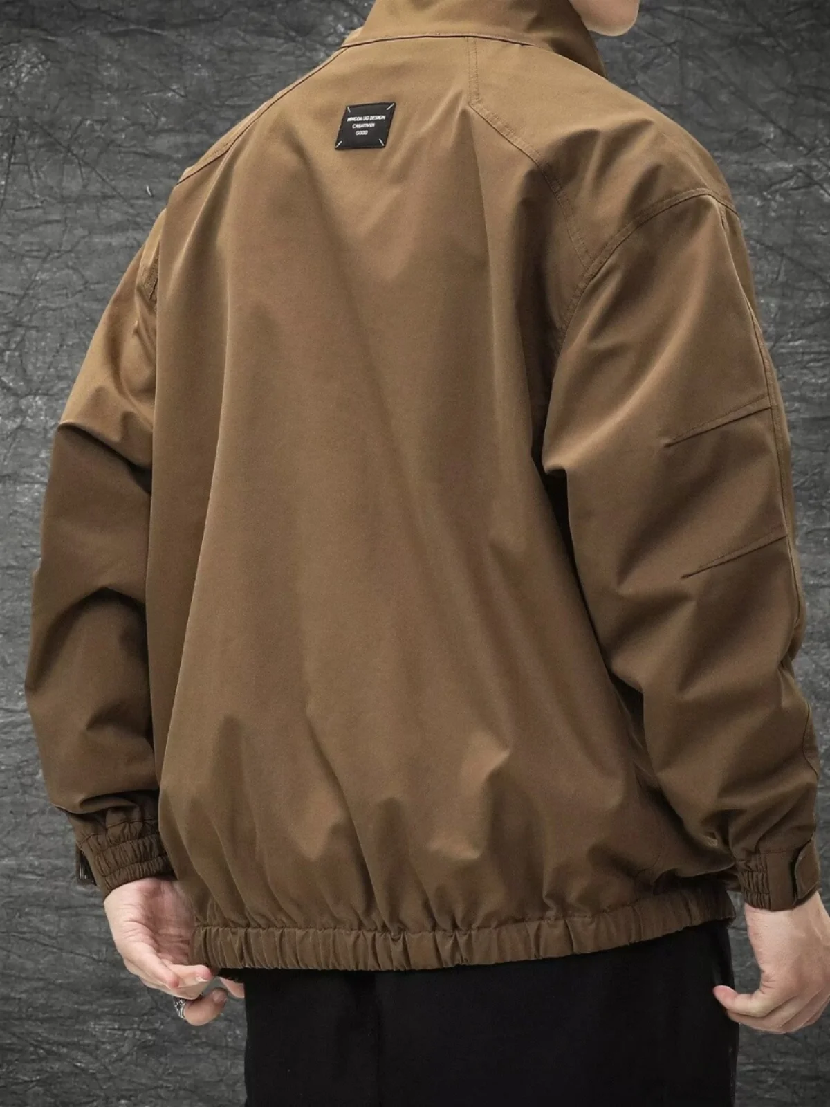 Весенне-осенне-зимняя американская винтажная полузастежка-молния карго-топ