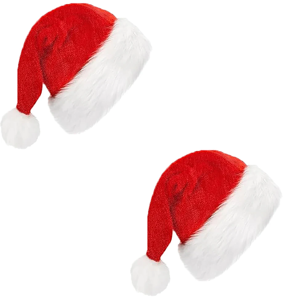 

Красная пушистая шапка Санта-Клауса