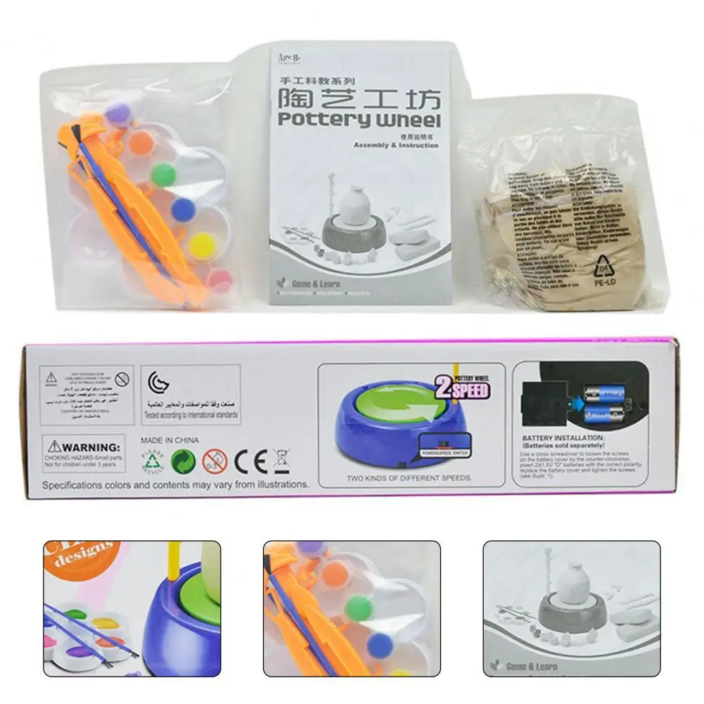 

Kid Ceramic Pottery Machine Battery Operated Useful Educational Craft Arts Ceramic Pottery Toy