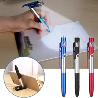 multifunctional folding ballpoint pen with led light night reading student pens foldable stand phone holder school office pen