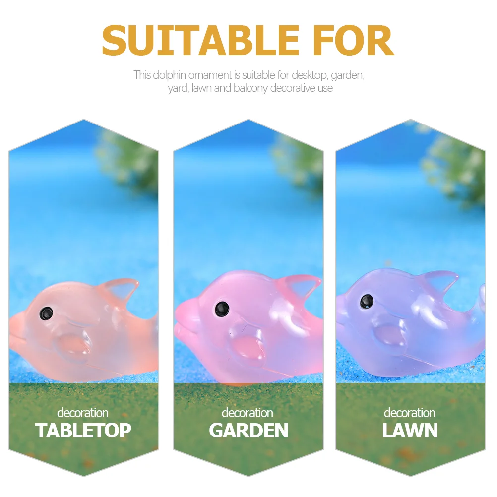 Микропейзаж миниатюрные фигурки дельфинов украшение из смолы реалистичные