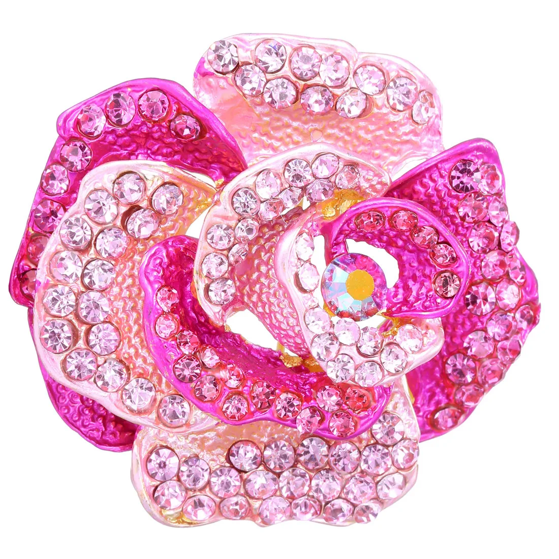 

Rose Flower Brooch Retro Rhinestone Flower Pin Suit Jacket Coat Dress Hat Personalized Wedding Banquet Corsage Accessories