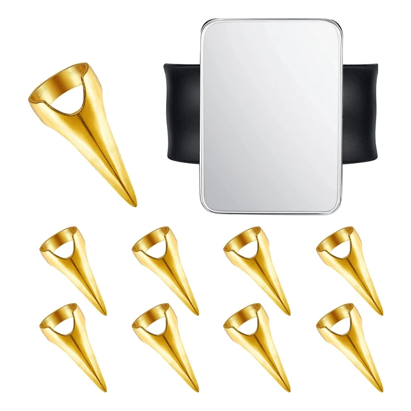 

10Pcs Hair Selecting Tool Metal Hair Parting Ring with Wrist Magnetic Pin Holder Drop Shipping