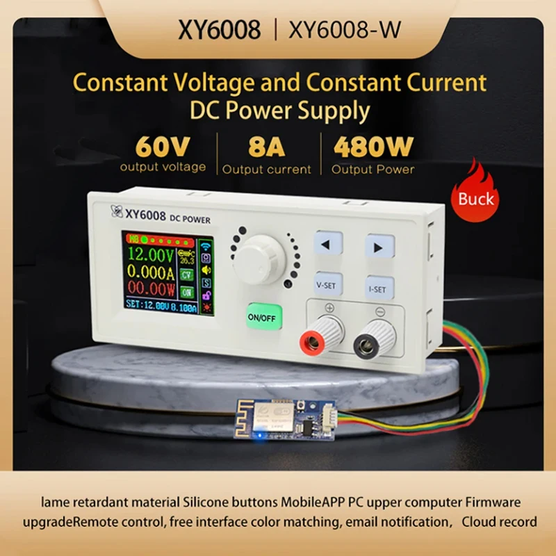 Фото XY6008 XY6008-W Регулируемый источник питания постоянного тока Понижающий модуль Регулируемый стабилизированный постоянный ток с ЧПУ Постоянное напряжение Постоянный ток №4