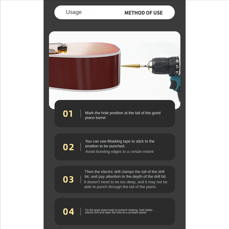 Ступенчатое сверло со спиральной канавкой 3-12 мм