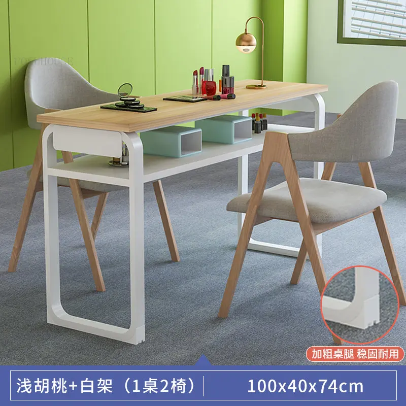 

Кованая Железная плитка, японская Простая модель, модная мебель для салона красоты, двойной стол, стул F
