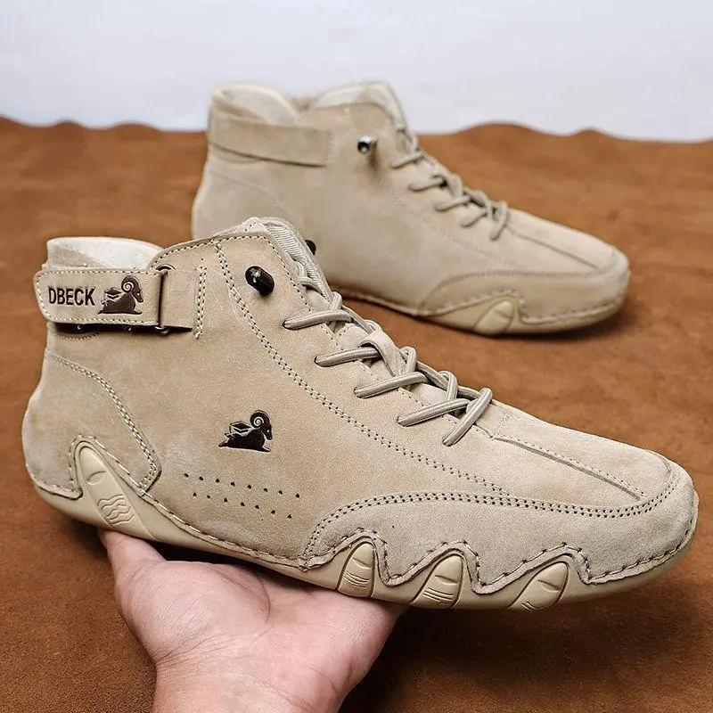

Top Layer Genuine Leather Men's Shoes Italian Boots Handmade High Top Men's Casual Shoes Cotton Shoes Leather Martin Boots Men