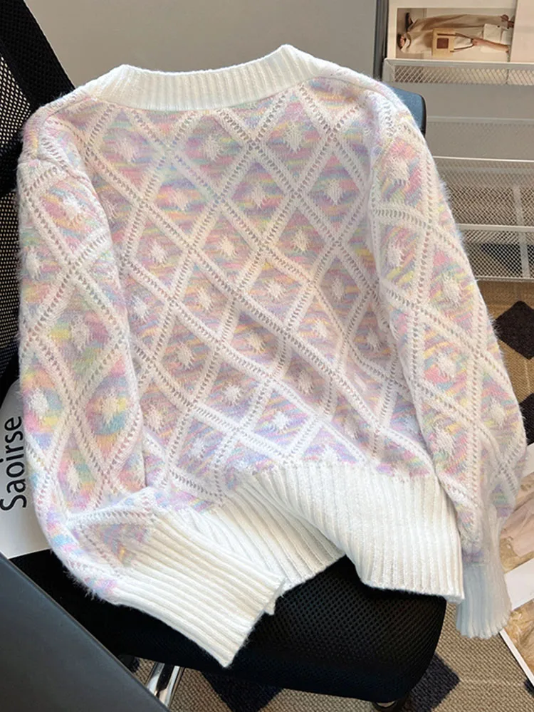 Элегантный модный однобортный кардиган осенний женский тонкий укороченный топ с