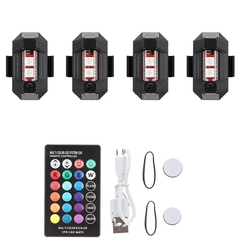 

Удаленный светодиодный RGB сигнальный светильник для предотвращения столкновений, мини-сигнальный светильник для дрона, стробоскоп, 7-цветный индикатор, лампа для мотоцикла