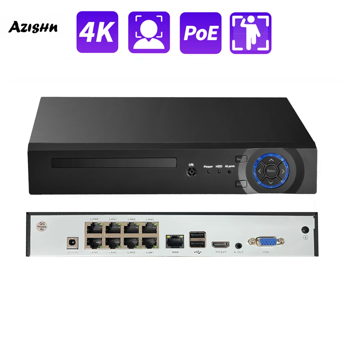 

Видеорегистратор AZISHN N7904BE-POE(4CH/8CH)