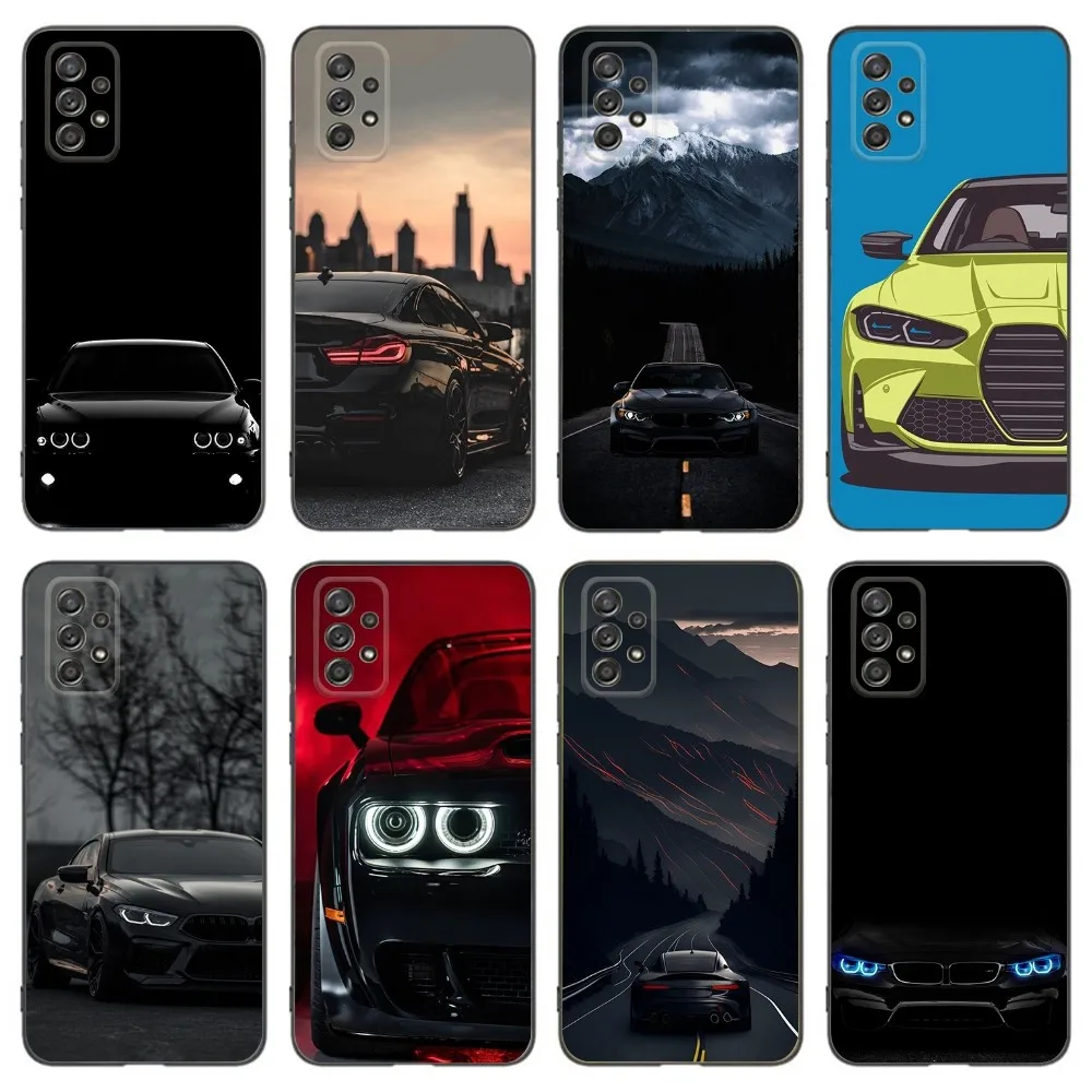 B-Blue Red Car для B-Bmwes-S чехол телефона Samsung Galaxy A13 A21s A22 A31 A32 A52 A53 A71 A80 A91 Мягкий черный