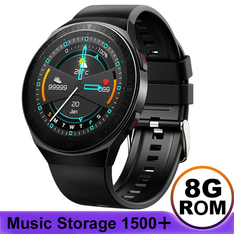 

XIAOMI Bluetooth Call Smart Watch Men 8G ROM Full Touch Music Sport Fitness Watches IP67 Waterproof Heart Rate Smartwatch +Box