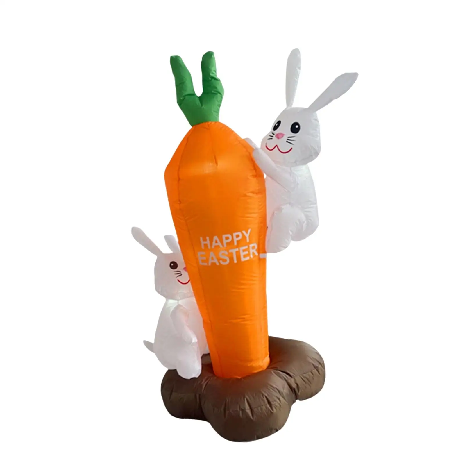 

5.9ft Easter Inflatable Rabbit and Carrot with LEDs Lighted Outdoor Decoration for Indoor Outdoor Patio Porch Decor