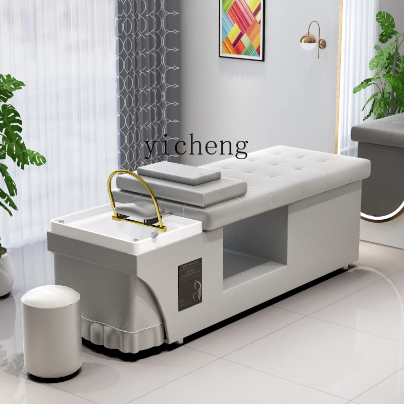 

XL Head Therapy Shampoo Chair Lying Flat Massage Couch Hydrotherapy Bed Water Circulation Water Heater Fumigation