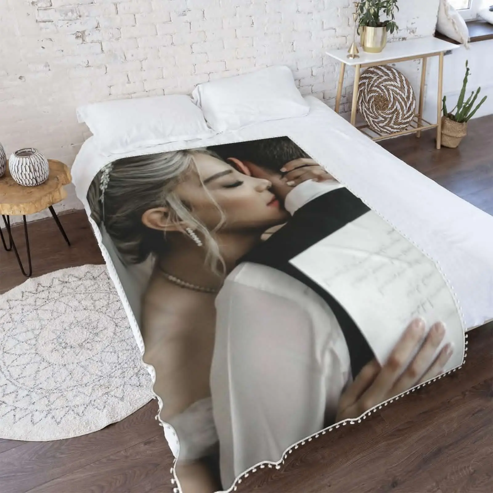 

Custom Your Picture Blanket Personalized Wedding Throw Wedding Gift